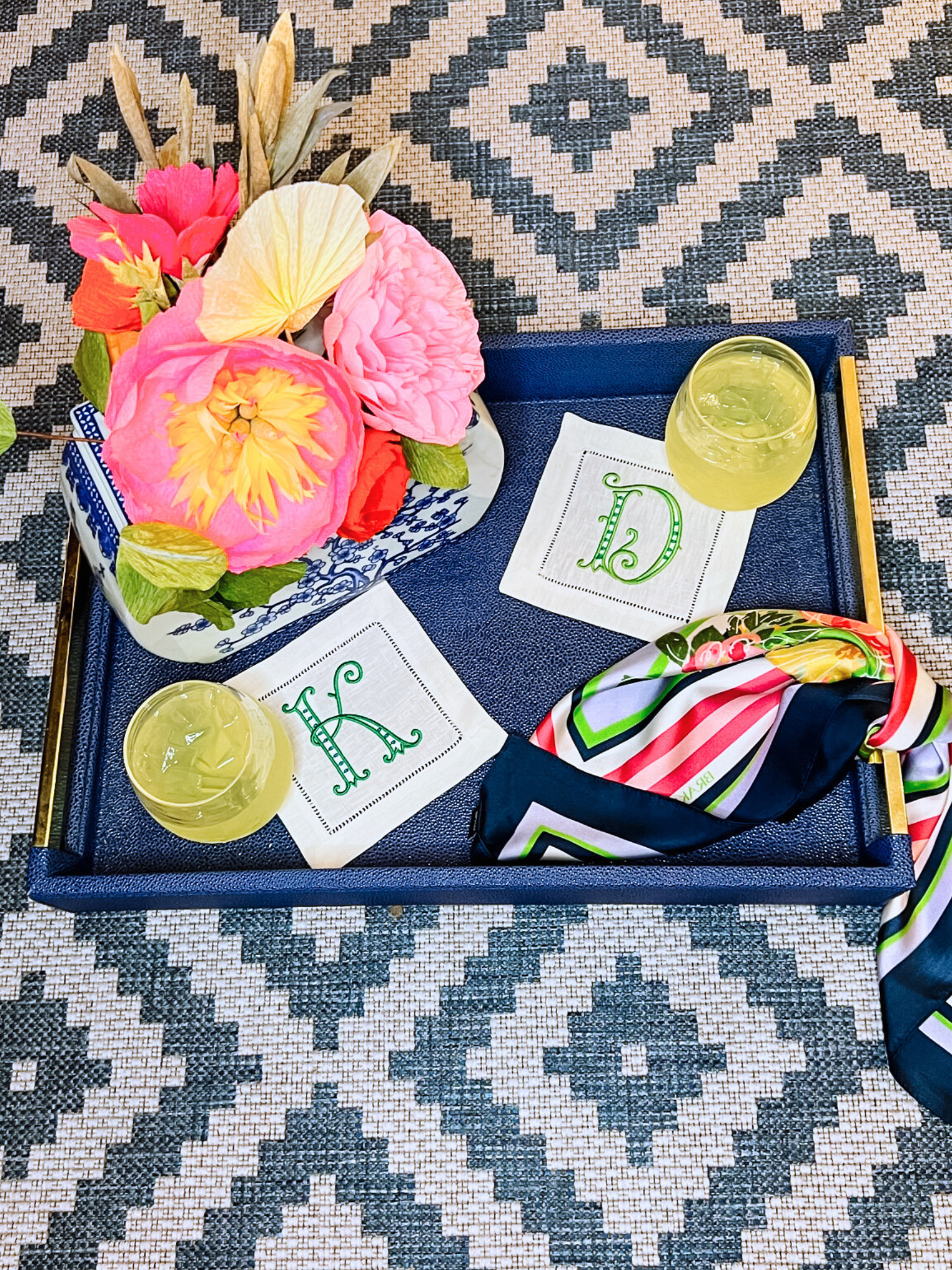 Monogrammed Cocktail Napkins