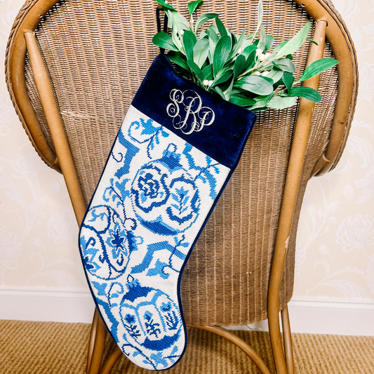 Monogrammed Needlepoint Stocking