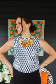 Holly Crop Tank - Tiki Black