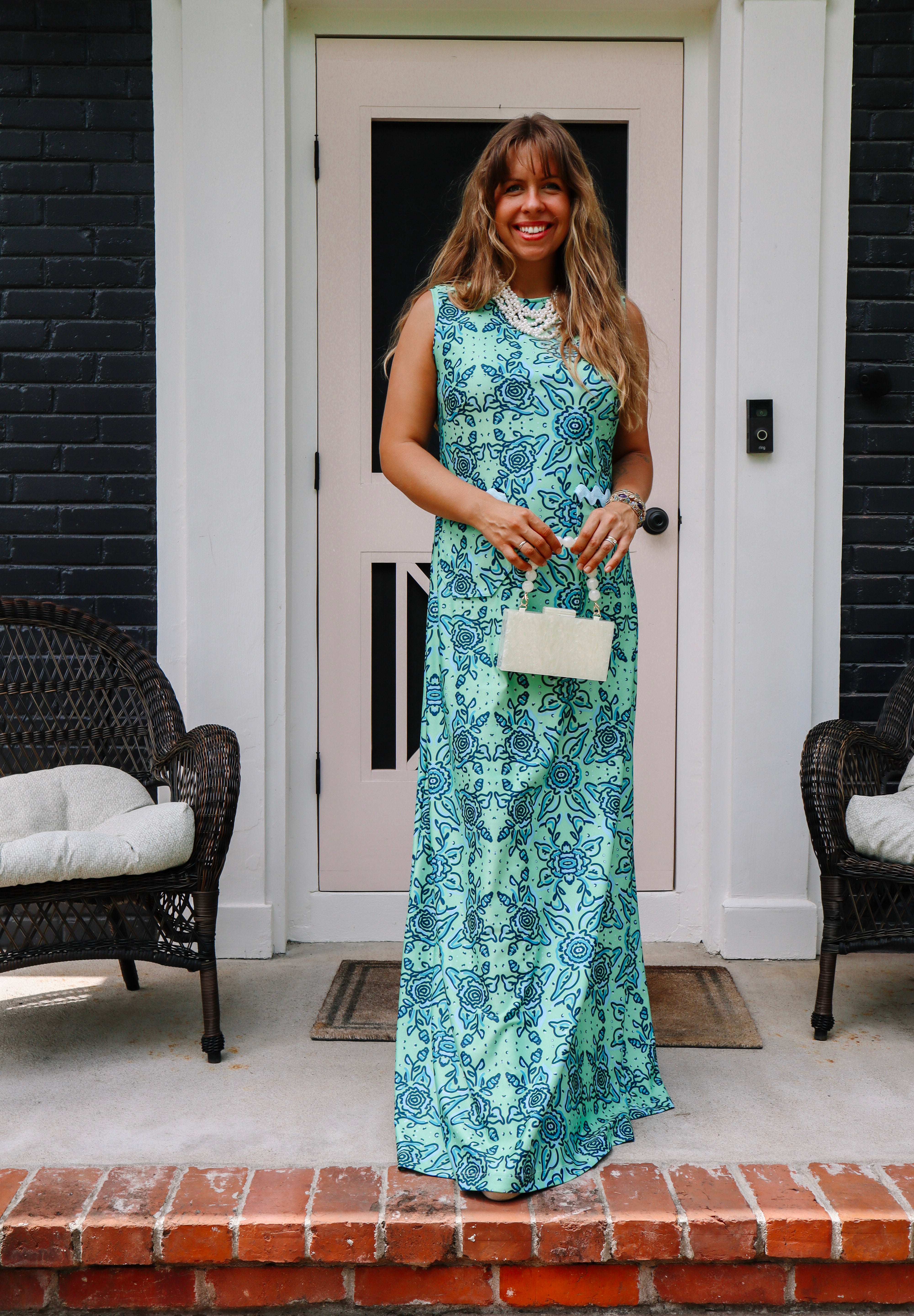Holly Maxi Dress- Blue Floral