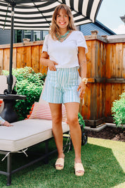 Holly Shorts - Blue Stripe