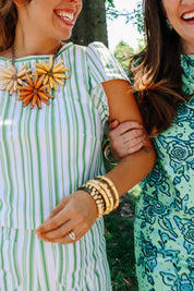 Holly Crop - Green Stripe