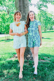 Holly Shorts - Green Stripe