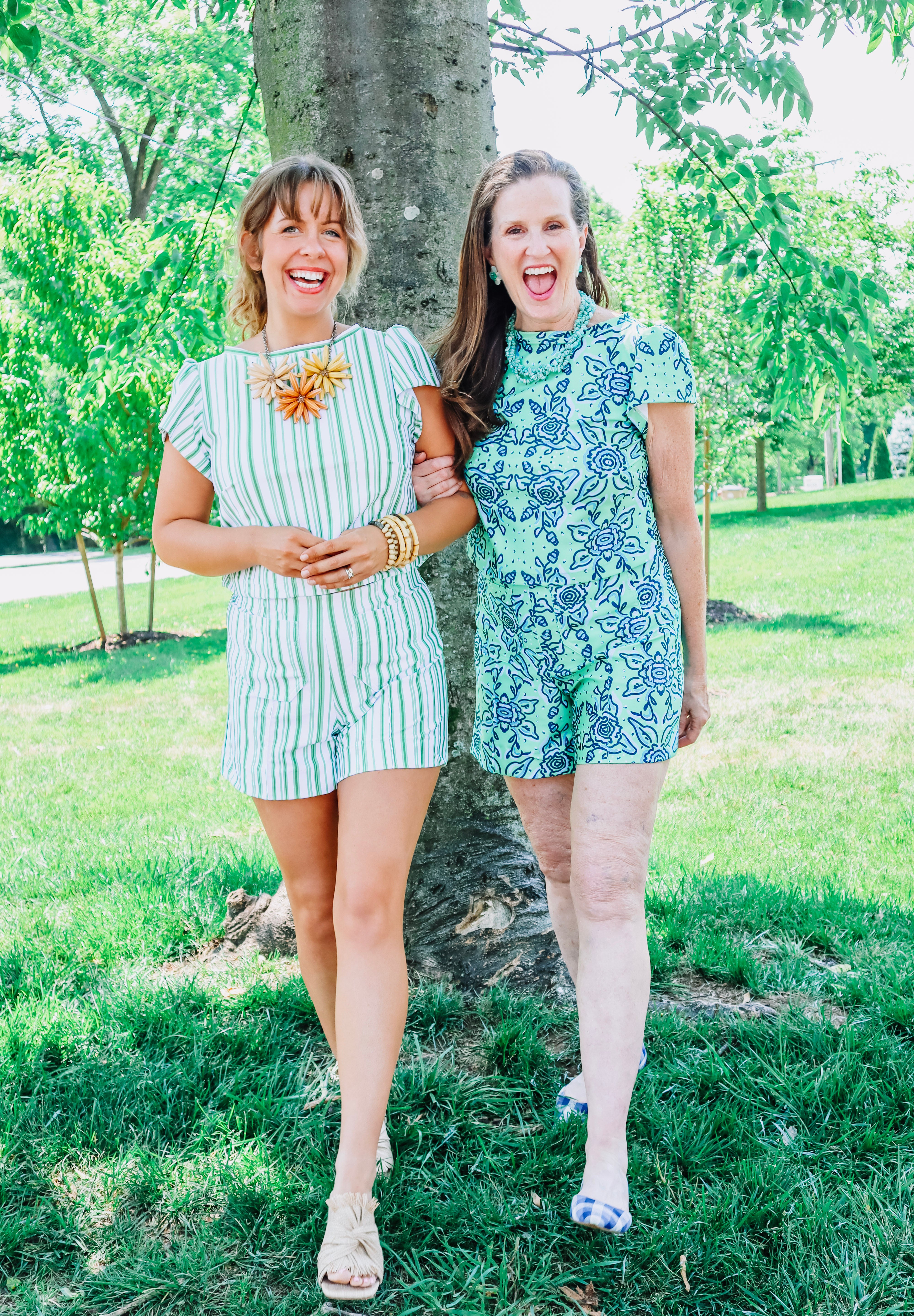 Holly Shorts - Green Stripe