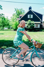 Holly Crop - Blue Floral