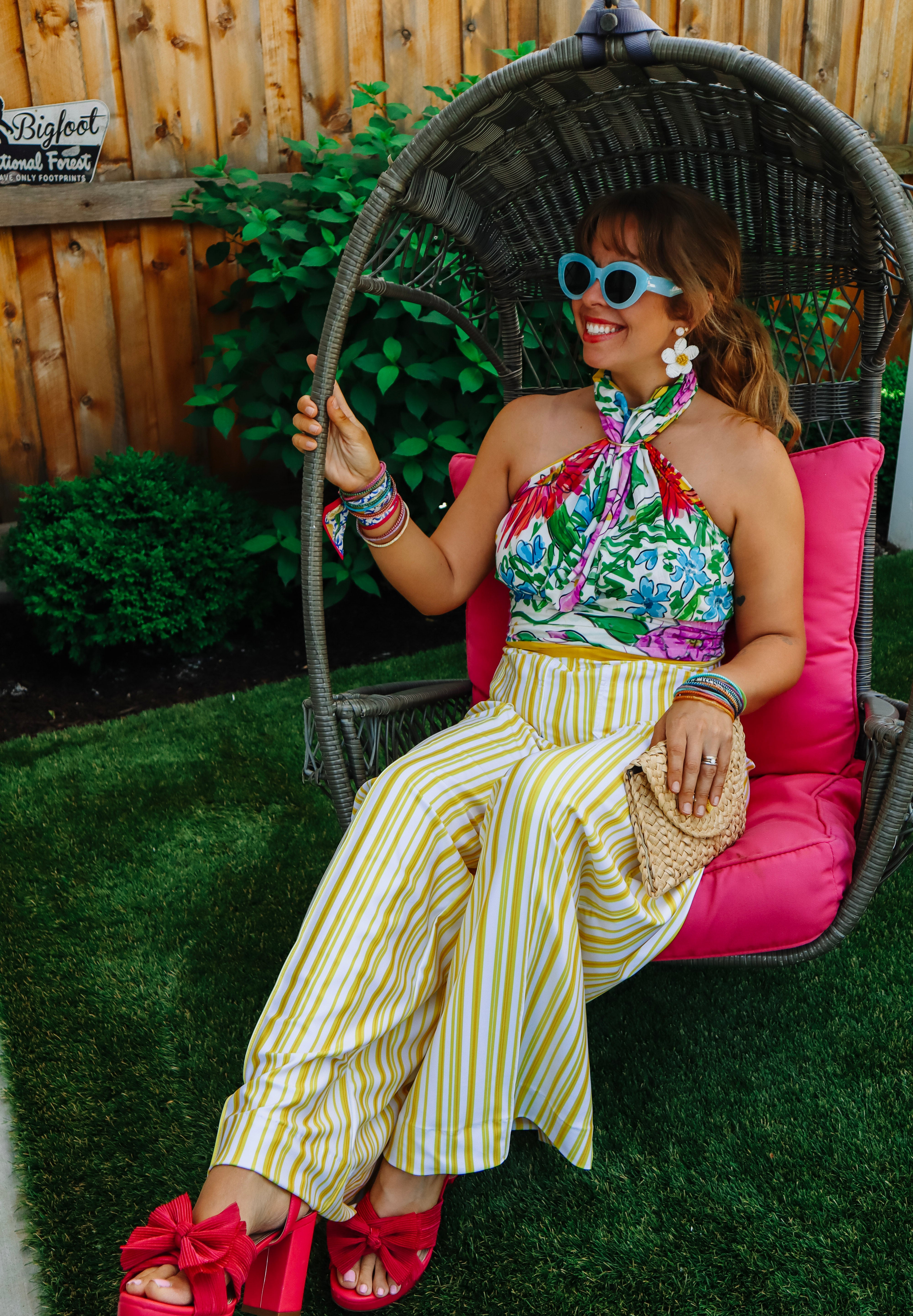 Holly Pants - Yellow Stripe