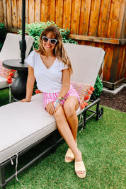 Holly Shorts - Pink Stripe