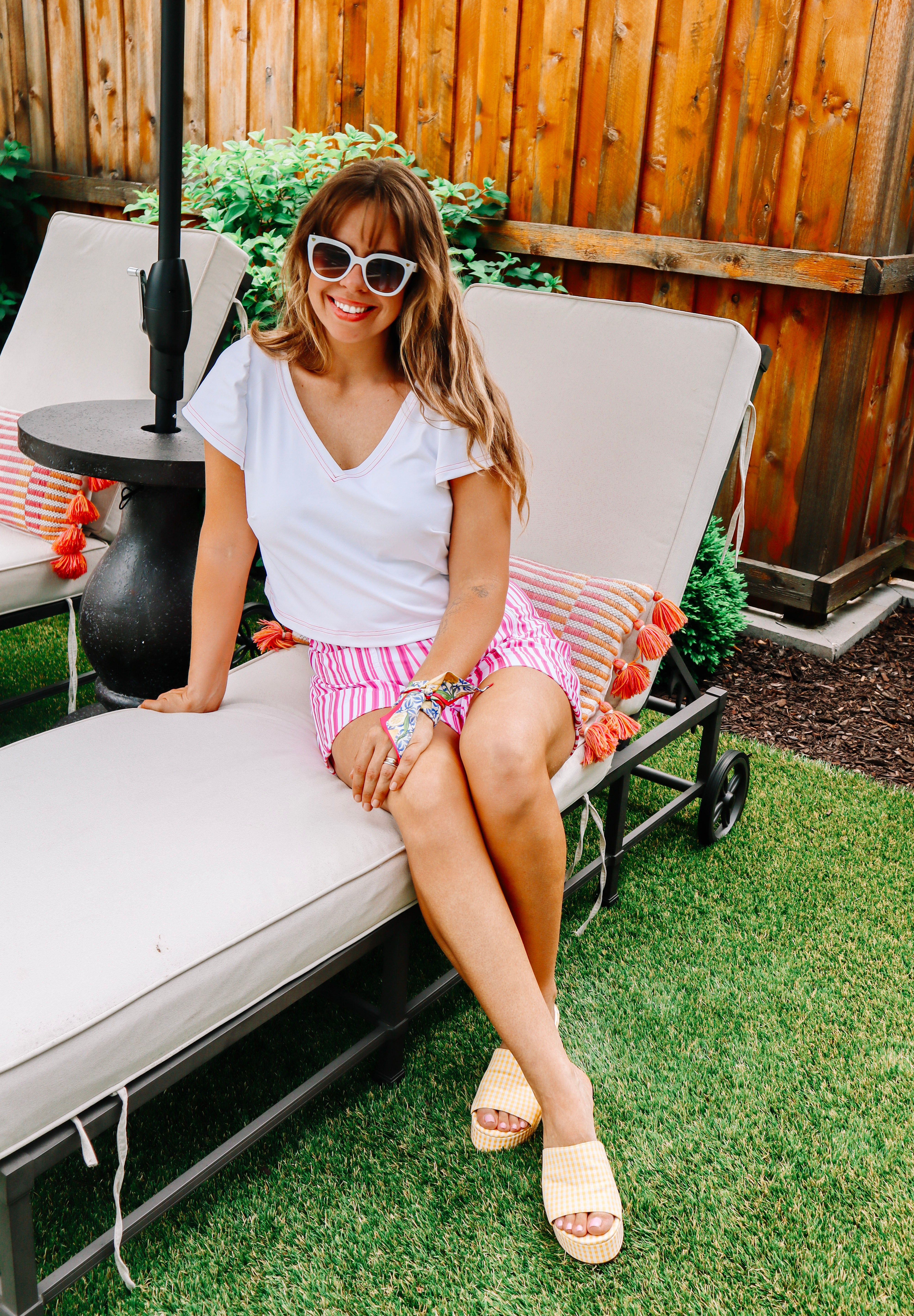Holly Shorts - Pink Stripe