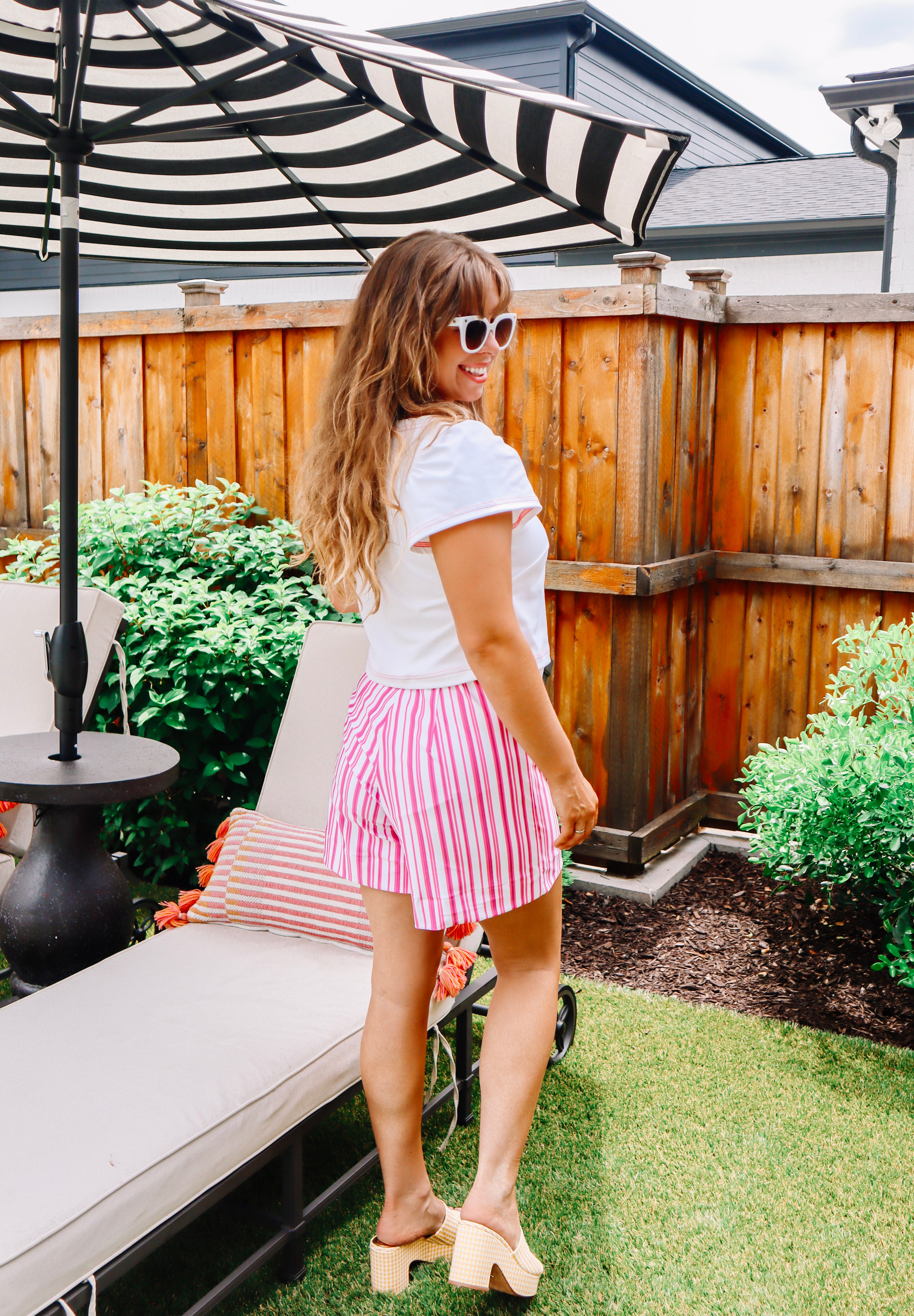Holly Shorts - Pink Stripe