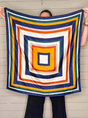 Large Silk Scarf - Collegiate Squares