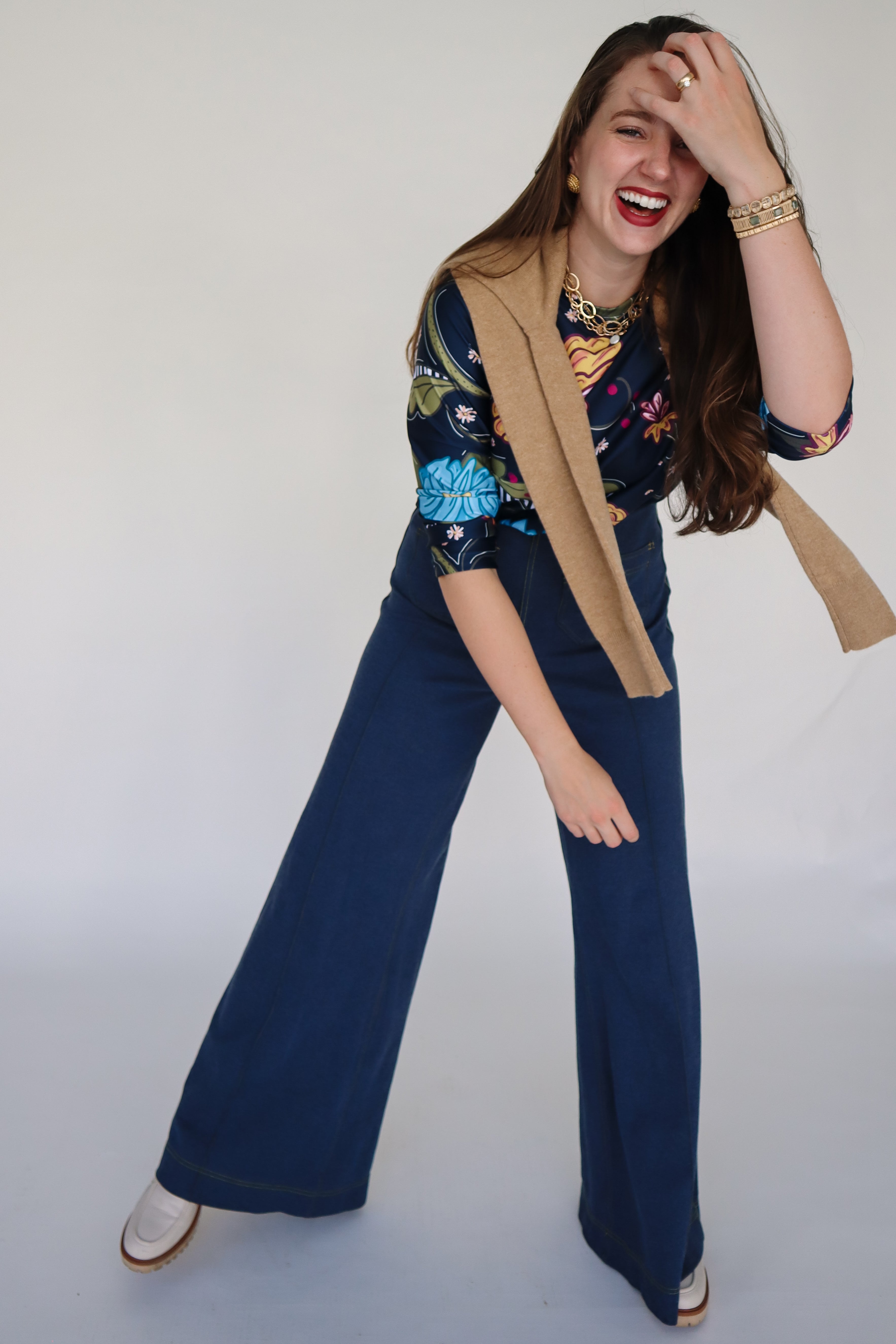 Francis Long Sleeve Top - Fall Floral