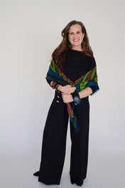 Wool Scarf - Flaming Flora