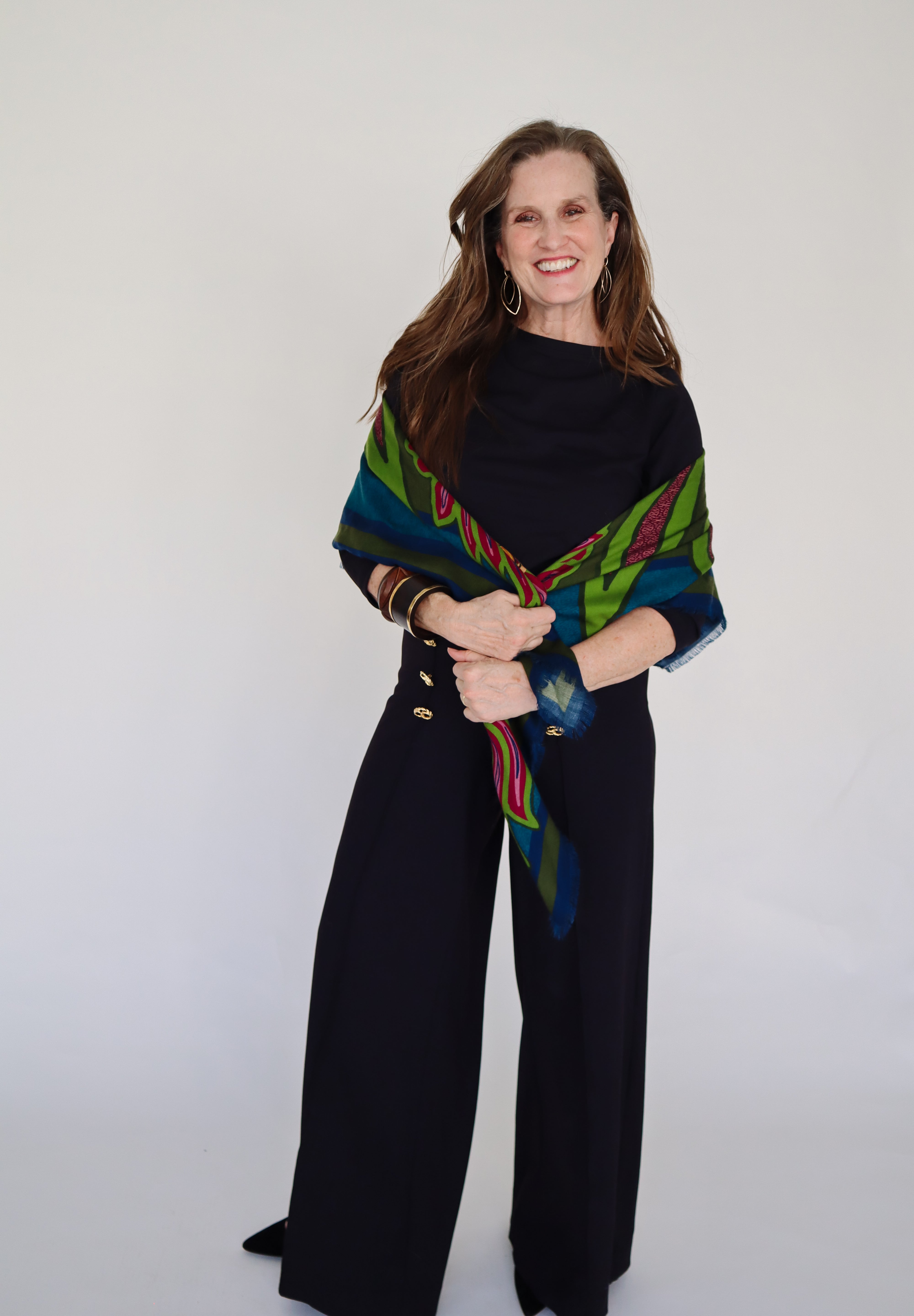 Wool Scarf - Flaming Flora