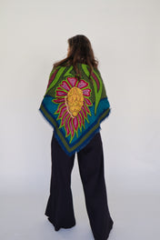 Wool Scarf - Flaming Flora