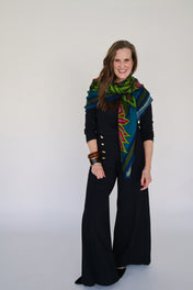 Wool Scarf - Flaming Flora