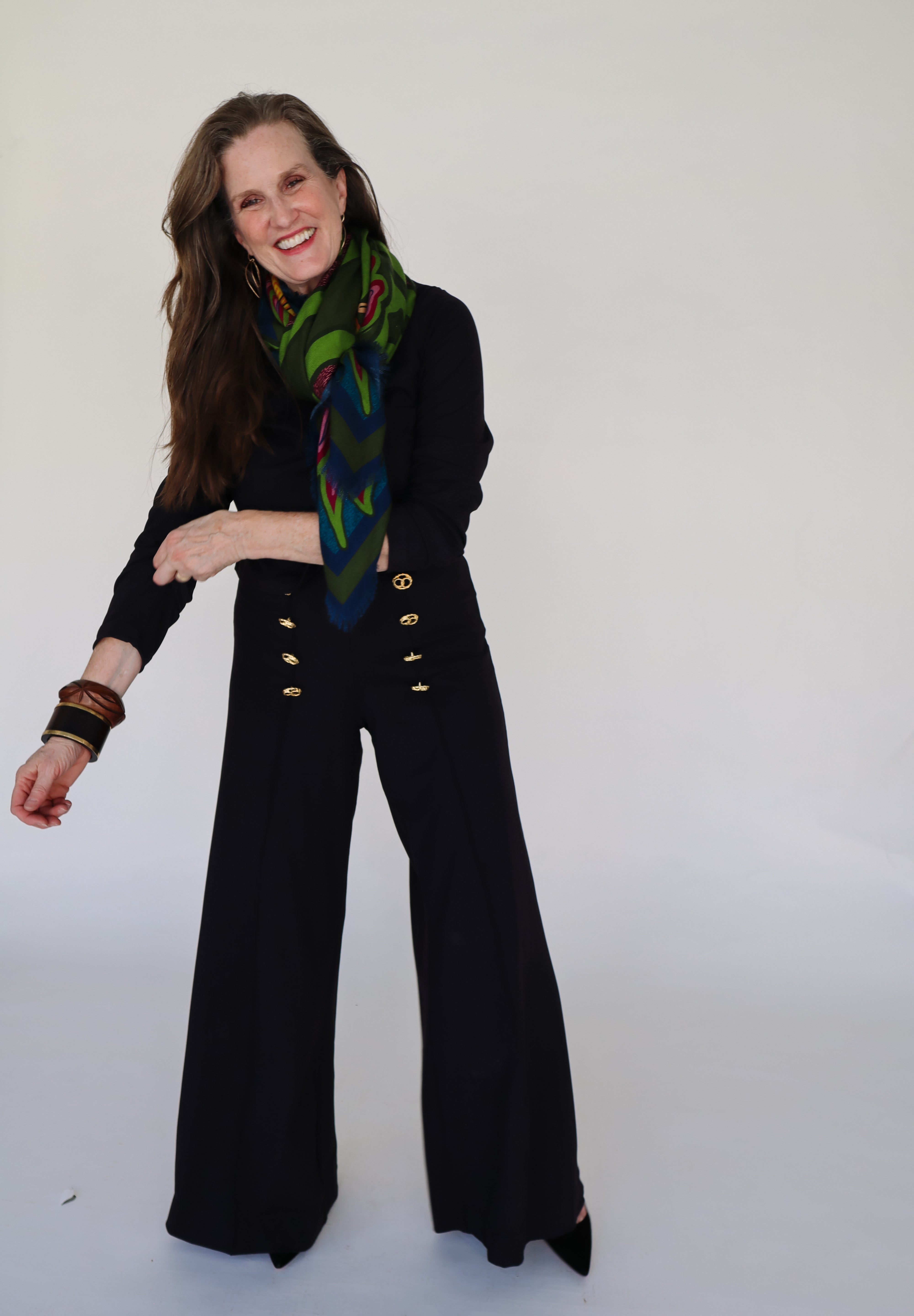 Wool Scarf - Flaming Flora