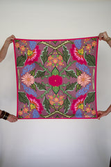 Large Silk Scarf - Chinoiserie Blooms