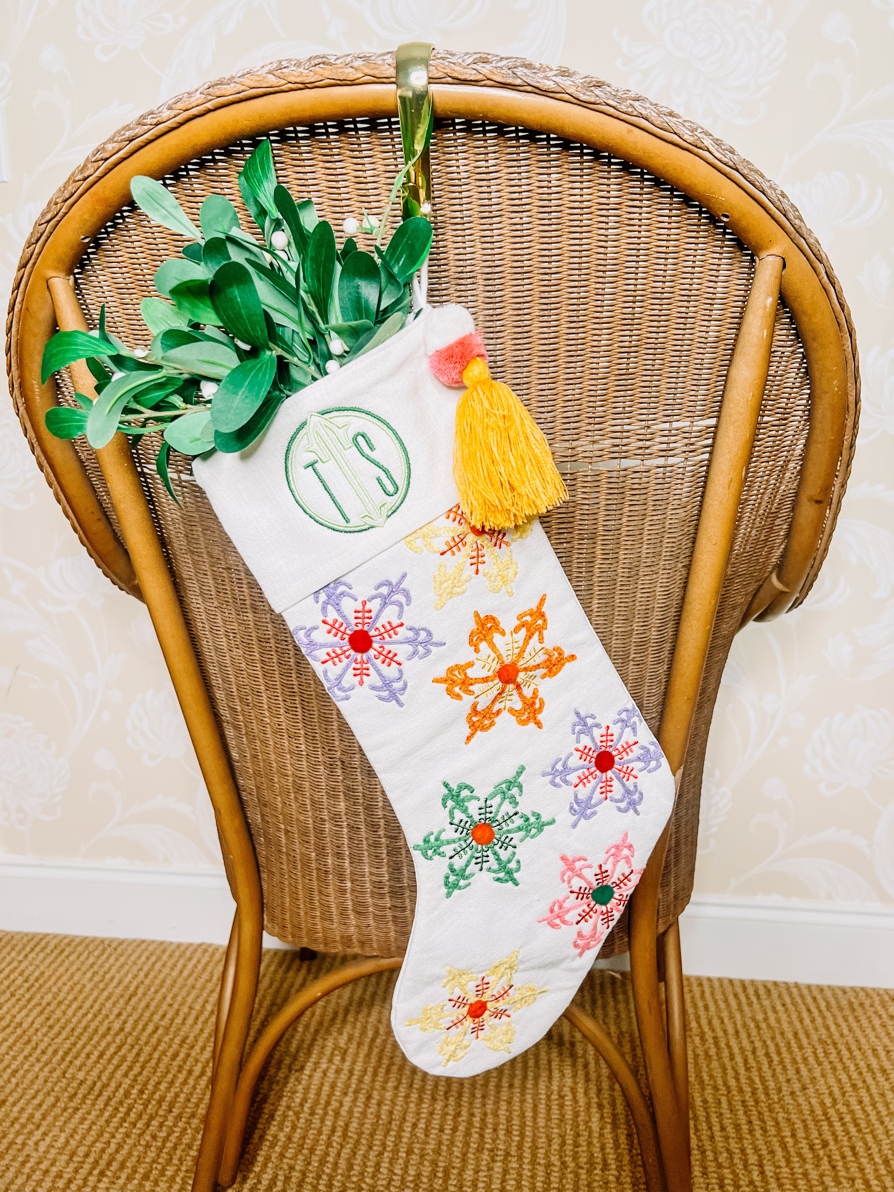 Monogrammed Embroidered Stocking