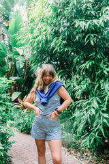Holly Crop Tank - Navy Stripe
