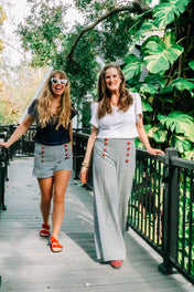 Joy Pants - Navy Stripe