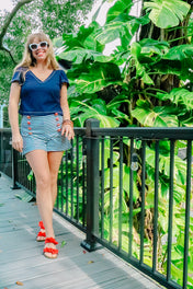Zoe Crop - Navy