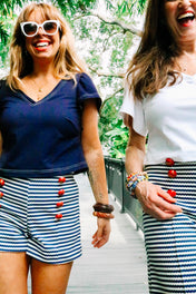 Zoe Crop - Navy