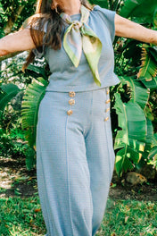 Joy Pants - Blue Houndstooth