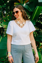 Allie Crop - White