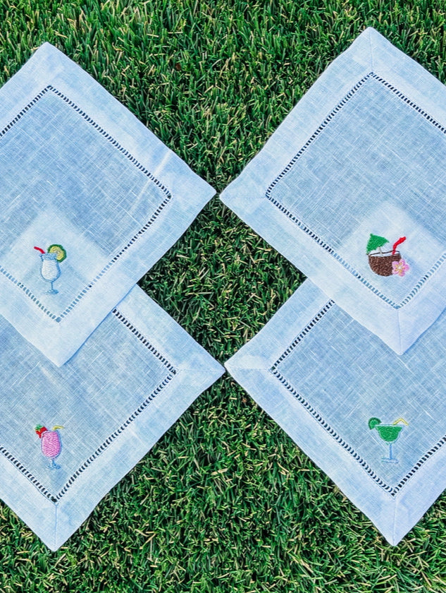 Embroidered Cocktail Napkins