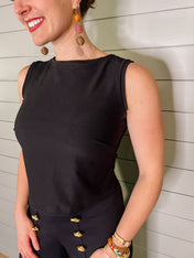 Holly Crop Tank - Black