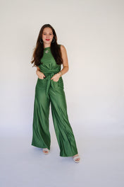 Holly Pants - Olive Dot