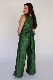 Pippa Sleeveless Top - Olive Dot